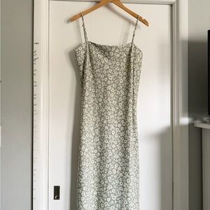 a new day Sage Green Floral Midi Slip Dress